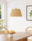 Indigo Road by Egypt Sherrod x East at Main Rattan Scalloped Pendant
