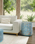 Mila 20" Coconut Shell Accent Table