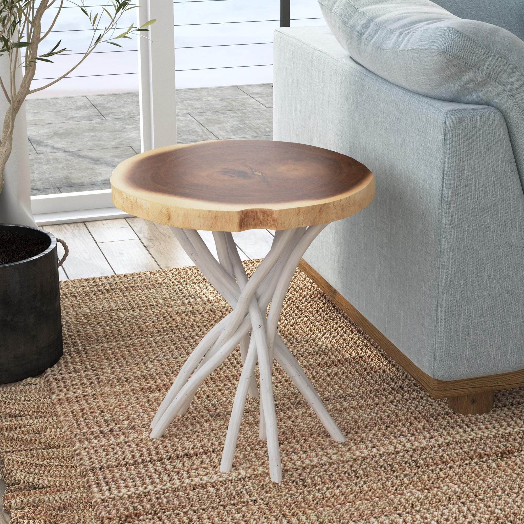 Merrill Teak Branch Accent Table