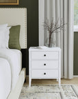 Webb 3 Drawer Solid Wood Nightstand