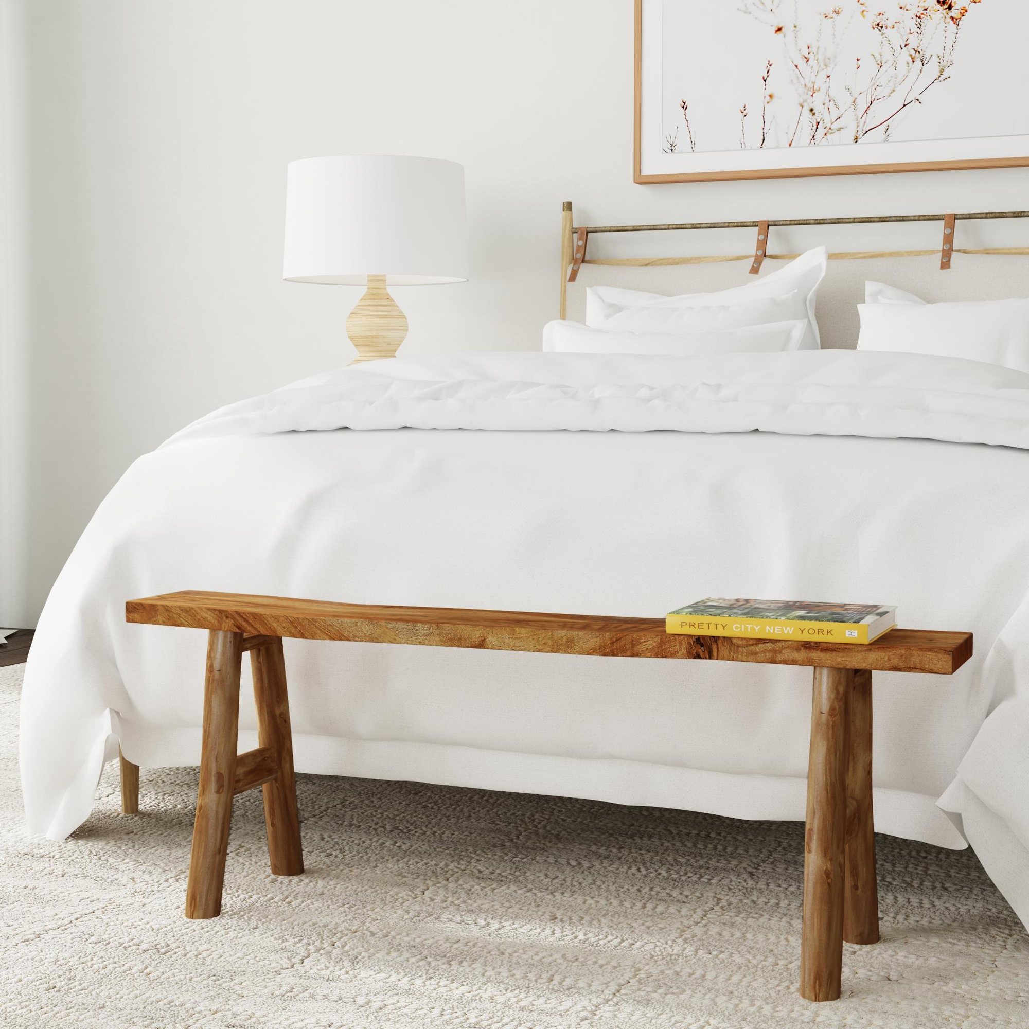 Ember Narrow Solid Wood A-Frame Bench