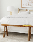 Ember Narrow Solid Wood A-Frame Bench
