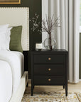 Webb 3 Drawer Solid Wood Nightstand