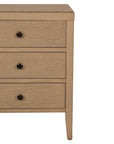 Webb 3 Drawer Solid Wood Nightstand