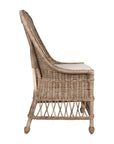 Marietta Curved Back Rattan Dining Chair Solid Wood dining chair