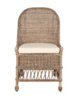 Marietta Curved Back Rattan Dining Chair Solid Wood dining chair