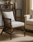 Edie Rattan Accent Chair With Cushion