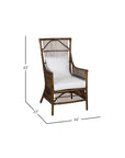 Edie Rattan Accent Chair With Cushion