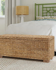 Daria 39" Woven Abaca Storage Bench Solid Wood bench
