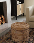Cameron Rattan Stool Solid Wood ottomans + stools