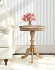 Leona Solid Wood Pedestal Accent Table