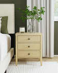 Webb 3 Drawer Solid Wood Nightstand