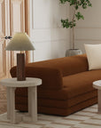 Christie Cross Base Wood Side Table