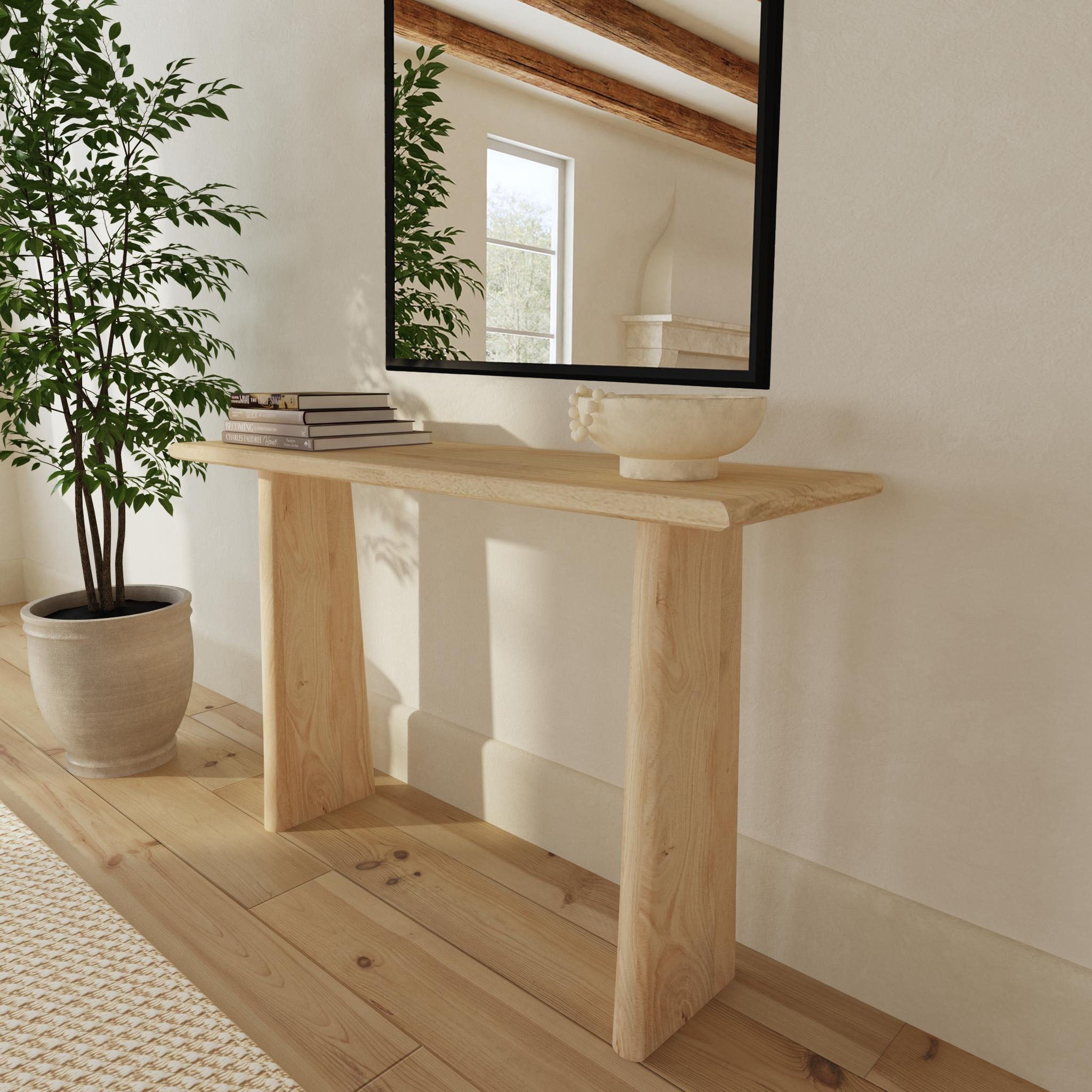 Plank console deals table