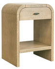 Arlo Bayur Wood 1-Drawer 18" Curved Edge Nightstand