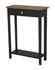 Charlotte Bayur Wood 24" Console Table with Storage Drawer Solid Wood console table