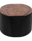 Kaia Munggur Wood 24" Tree Stump Coffee Table