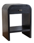 Arlo Bayur Wood 1-Drawer 18" Curved Edge Nightstand