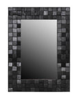 Block Rectangular 39" Recycled Wood Mirror
