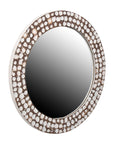 Mila Coconut Shell Round Mirror