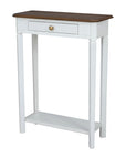 Charlotte Bayur Wood 24" Console Table with Storage Drawer