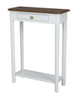 Charlotte Bayur Wood 24" Console Table with Storage Drawer Solid Wood console table
