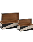 Indigo Road by Egypt Sherrod x East at Main Kamari Geometric Inlay Decorative Nesting Box (Set of 2)
