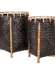 Luz Round Rattan Baskets, Set of 2