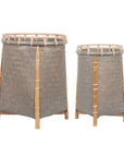 Luz Round Rattan Baskets, Set of 2