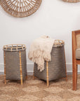 Luz Round Rattan Baskets, Set of 2