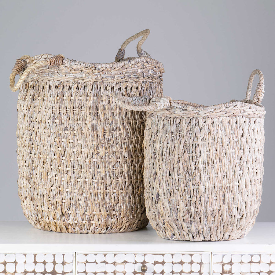 Avion Oversize Seagrass Basket, Set of 2