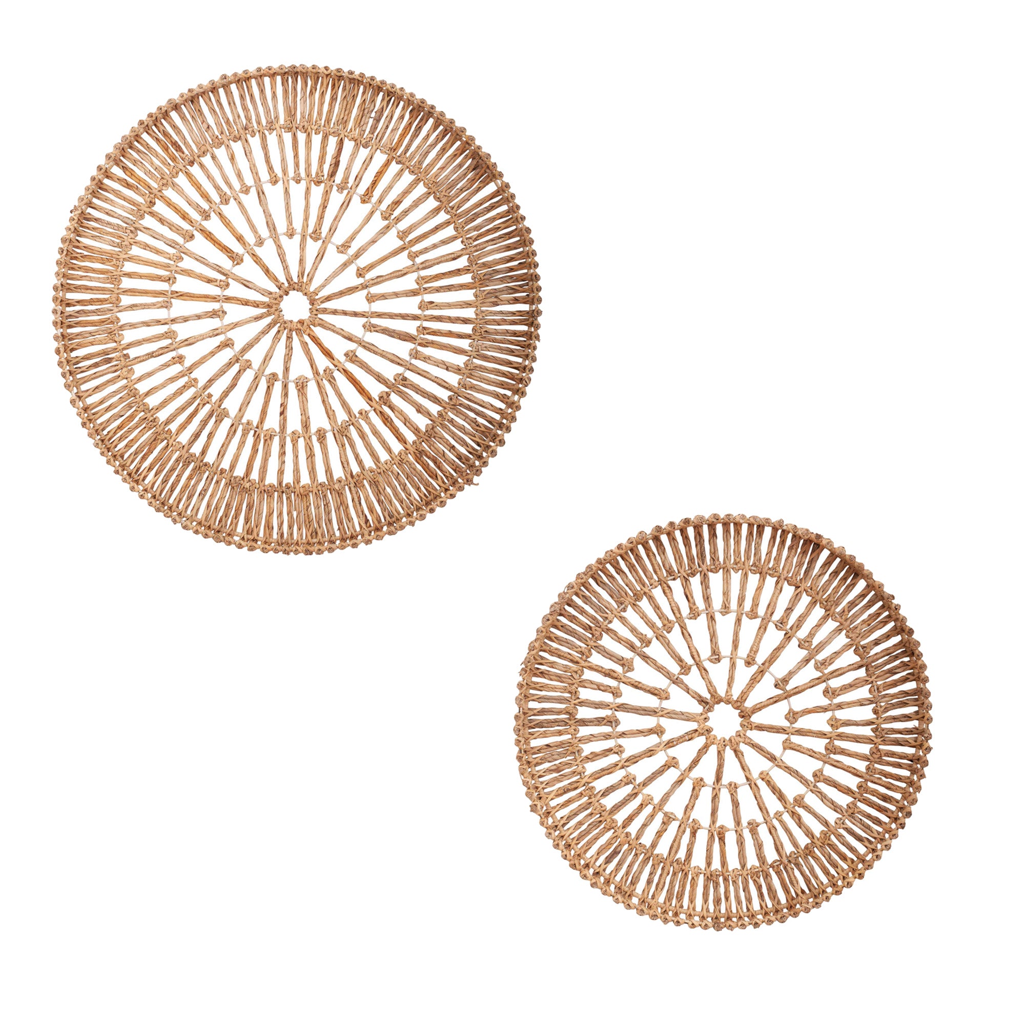 Ken Round Woven Abaca Wall Decor, Set of 2
