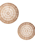 Ken Round Woven Abaca Wall Decor, Set of 2