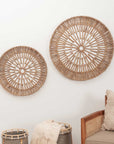 Ken Round Woven Abaca Wall Decor, Set of 2