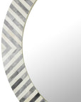 Aurora Round Bone Inlay Wall Mirror