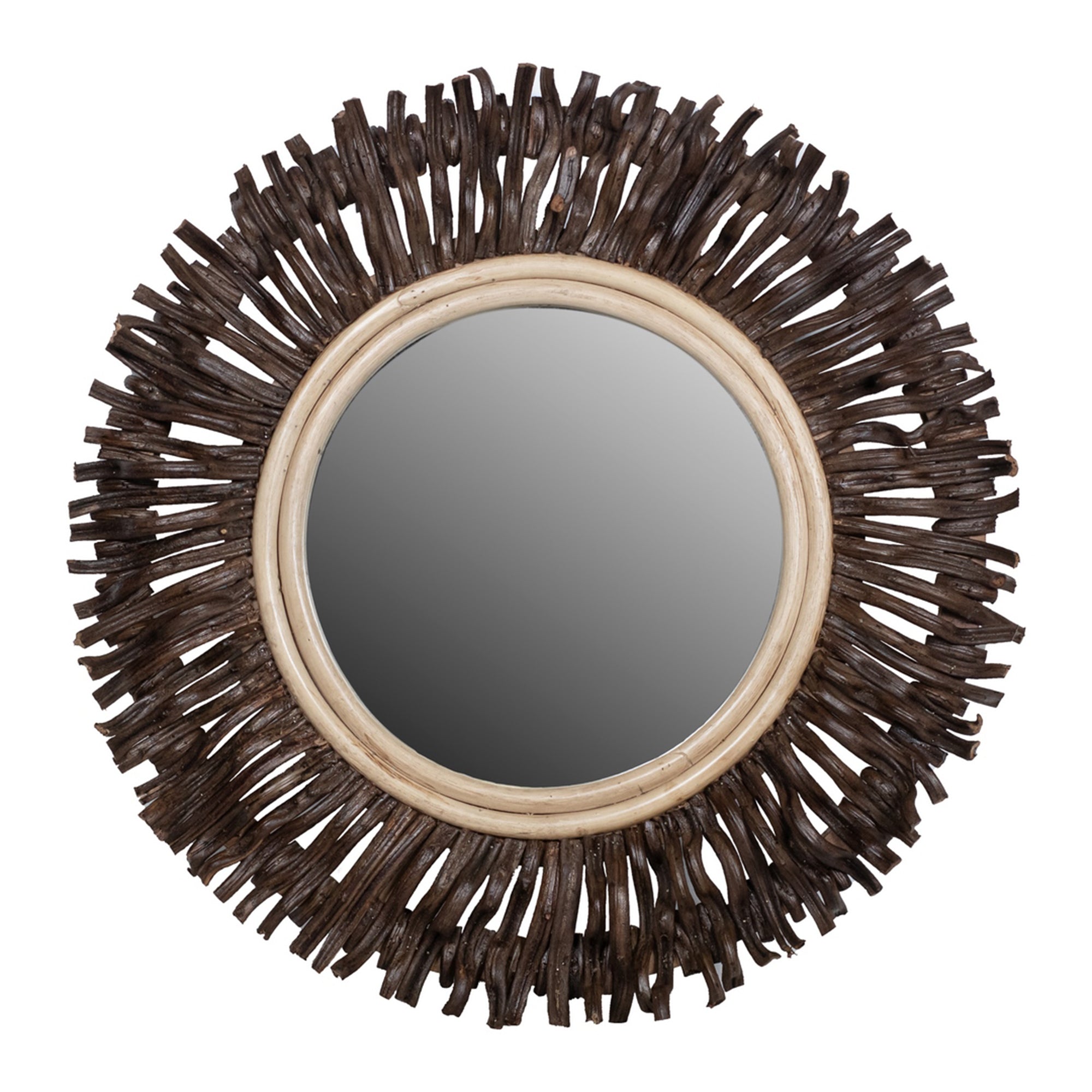 Hapsala Rattan Round Starburst Mirror – East at Main
