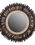 Hapsala Round Rattan Starburst 30" Mirror