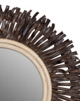 Hapsala Round Rattan Starburst 30" Mirror