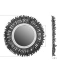 Hapsala Round Rattan Starburst 30" Mirror