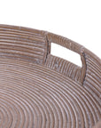 Indigo Road by Egypt Sherrod x East at Main Nami Whitewashed Rattan Round Trays (Set of 2)