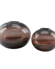 Indigo Road by Egypt Sherrod x East at Main Caspian Hand Blown Round Glass Vase (Set of 2)