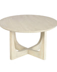 Reverse Arch Round Solid Mango Wood 30" Coffee Table