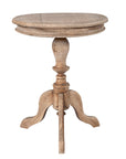Leona Solid Wood Pedestal Accent Table