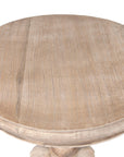 Leona Solid Wood Pedestal Accent Table