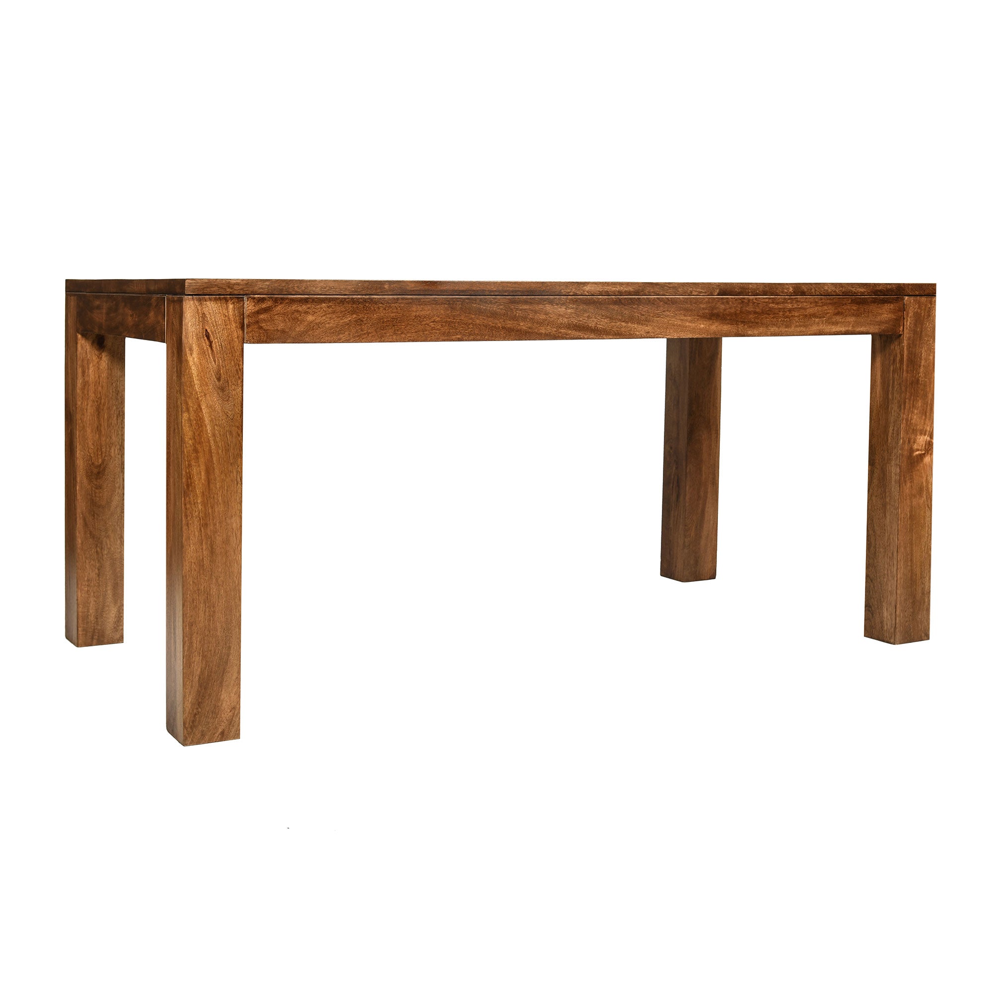 parsons tobacco brown dining table Vintage 1970s Burlwood Style Brown Laminate Parsons Dining Table with Leaves With its sleek rectangular silhouette and rich wood finish Parsons Dining Table
