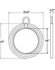 Daisy Round Jute Mirror