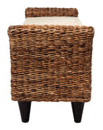 Naomi 56" Woven Abaca Cushion Bench