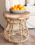 Hannah Woven Raffia Side Table