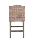 Duvall Handwoven Rattan and Teak Stool