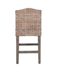 Duvall Handwoven Rattan and Teak Stool Solid Wood counter stool